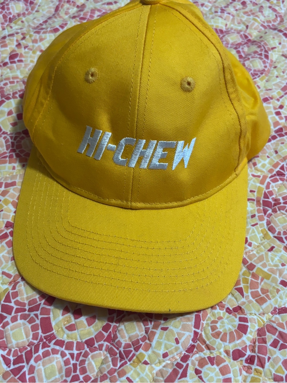 Hi-Chew Yellow Baseball Hat Port & Company Adjustable Dad Cap
